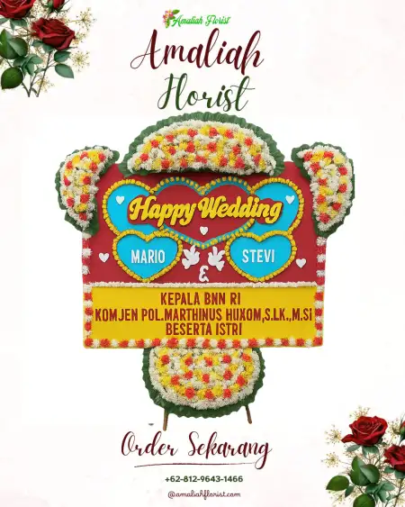 Papan Bunga Pernikahan Takeran